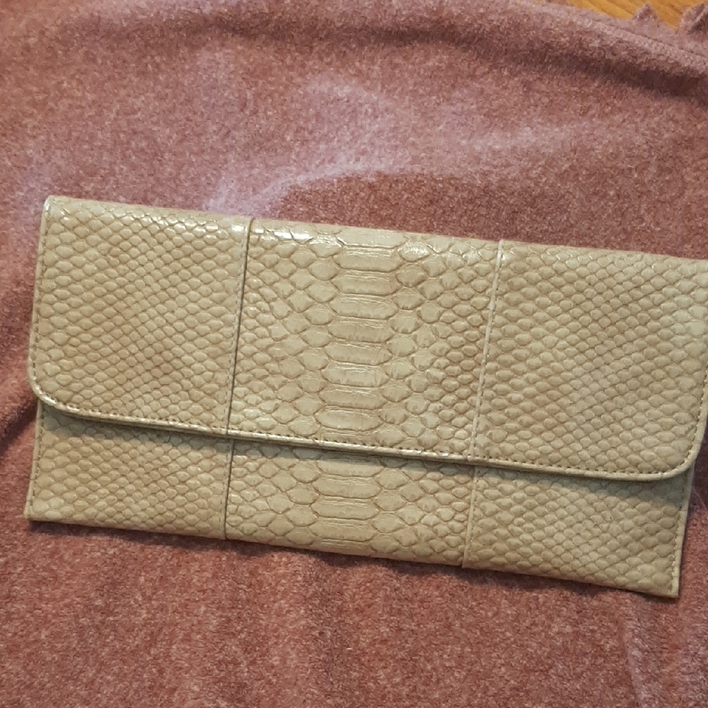 Python Embossed Clutch